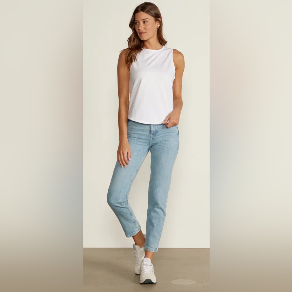 BYLT - Essential Drop-Cut Tank in White